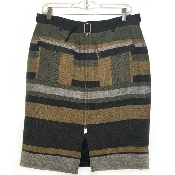 W by Worth Dresses & Skirts - W By Worth Striped Front Zip-Up Pencil Skirt